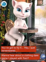 Talking cat asks kids to strip