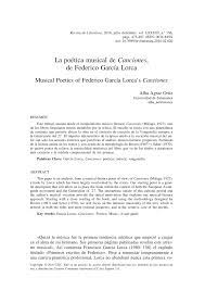 Maybe you would like to learn more about one of these? Pdf La Poetica Musical De Canciones De Federico Garcia Lorca Musical Poetics Of Federico Garcia Lorca S Canciones