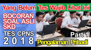 Contoh Soal Cpns 2018 Bocoran Soal Asli Skd Dari Pengalaman Pribadi Ujian Skd Cpns 2018 Part 1 Icpns