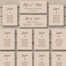 Wedding Seating Chart Template Printable By