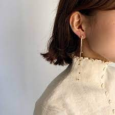 long dot pierce papermoon おしゃれ 素材 韓国 可愛い 画像 女の子
