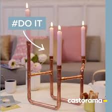 Diy Fabriquez Un Bougeoir En Cuivre Vos Chutes De Tuyaux En Cuivre Peuvent Vous Illuminer Et Devenir De Merveilleux Bougeoirs Diy Bricolage Deco Castorama