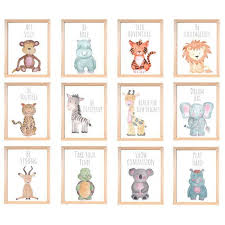 Safari Nursery Decor Safari Set Of 12 Animal Nursery Prints Etsy Safari Nursery Prints Safari Nursery Wall Art Baby Animal Nursery