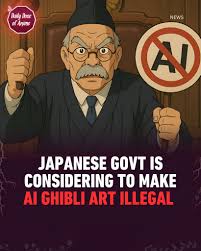 Good News: Japanese lawmakers are considering making Ghibli AI art illegal! 🧐
