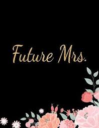 Future Mrs Beautiful Gold Lettering Floral Undated