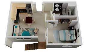 1 bedroom apartment floor plans small house plan design png one and designs 16 to get you in home pdf south africa bungalow condo interior 1 bedroom apartment 3d floor plan design vega cadd. 20 One Bedroom Apartment Plans For Singles And Couples Home Design Lover