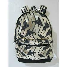 9 7/8 l x 5 5/8 w x 10 h pink victoria's secret. Victoria S Secret Bling Victoria Secret Pink Gold Black Campus Carryon Backpack Book Bag Large 024737333880 Victoria S Secret Bag Campus Black Gold Pink Fash Direct