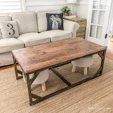 Diy Rustic Farmhouse Coffee Table With Footstool Storage Rustic Farmhouse Furniture Coffee Table Farmhouse Diy Coffee Table