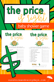Maybe you would like to learn more about one of these? Price Is Right Baby Shower Game Pdf Sunshine And Rainy Days