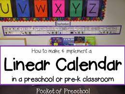 How To Make And Implement A Linear Calendar Pocket Of