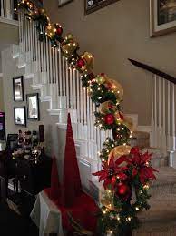 Christmas Staircase Christmas Stairs Decorations Christmas Banister Christmas Staircase Decor