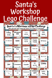 Santa S Workshop Lego Challenge Cards Free To Print Lego Challenge Santas Workshop Card Challenges