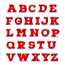 3d Red Christmas Alphabet Vector Material Free Download