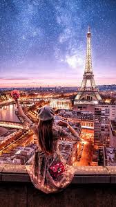 Paris Panorama Mit Eifelturm Bei Sonnenuntergang Vert Paris Wallpaper Paris Pictures Eiffel Tower Photography