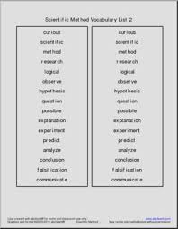 Use the clues to add the words related to the scientific method to the crossword puzzle. Vocabulary Science Scientific Method Set 2 Upper Elem Middle Abcteach