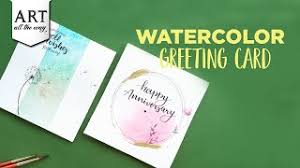 So you can add simple illustrations to enhance the card. Watercolor Greeting Card Diy Greeting Card Youtube