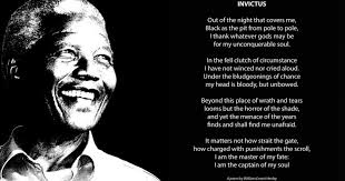 Recite means to repeat aloud something from memory. Invictus A Poem Frequently Recited By Nelson Mandela World View