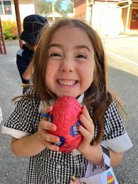 The Bunny is in the house. Easter eggs hunt underway!