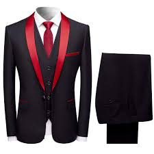 Shop online for cheap men's suits on sale, deals on men's wide leg suits and men's fashion suits online with free shipping over $99. Sliktaa Mens Tuxedo Suits 3 Pieces Dinner Suit Wedding Formal Notched Lapel Blazer Trousers Waistcoat Buy Online In Zambia At Zambia Desertcart Com Productid 124674938