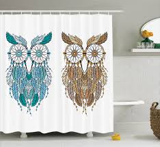 Give a nocturnal theme to your kids bathroom with the circo owl bath rug. Polyester Fabric Bathroom Shower Curtain Set With Hooks Ambesonne Christmas Decorations Collection Merry Christmas Themed House Decor Popular New Year Ornaments And Star Tree Topper Multi Shower Curtains Hooks Liners Home