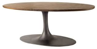 Vexa beech color dining table. Terran 96 Oval Dining With Iron Base Industrial Dining Tables By Rustic Edge Houzz