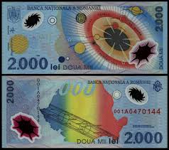Bancnotă de 2000 de lei a fost prima bancnotă cu polimeri emisă în românia, dar şi în europa. Bancnota De 2000 Lei 1999 Eclipsa Serii 001a In Folder Si Plic Bnr Unc Okazii Ro