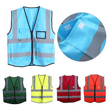 1.take care of your road and traffic crews with these personalized safety vests. Hi Vis Safety Vest With Zipper Reflective Jacket Security Waistcoat 5 Pockets Reflective Material Aliexpress