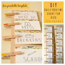 Diy Daily Routine Chart For Kids Lil Ones Pinterest