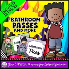 • hall and bathroom passes can be clipped on to a student's shirt or attached to a lanyard. Bathroom Passes Worksheets Teaching Resources Tpt