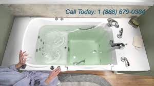 Instead of stepping over the rim to get into one like you do with a standard tub, you simply open the door to a walk in to the tub. Safe Step Walk In Tub Youtube