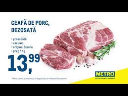 1,5 kg pulpă de porc, 1 ceapă, 4 linguri ulei de măsline, 1 linguriţă oţet balsamic, 1 pahar vin alb, 1 linguriţă sare, boabe de piper roşu, coriandru, cuişoare, 2 steluţe anason. Metro OfertÄƒ CeafÄƒ De Porc DezosatÄƒ È™i DoradÄƒ RegalÄƒ Youtube