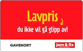 In the jem & fix diy stores you will find 8,000 different products within home, garden, tools, building materials, hardware, paints, chemicals, electrical goods and plumbing. Gavekort Til Jem Fix