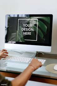 Download Premium Psd Of Businessman Working On A Computer Screen Mockup In 2020 Computer Mockup Computer Desktop Computers