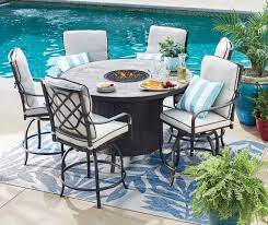 Wilson Fisher Grandview Cushioned High Dining Chairs 6 Pack Big Lots Patio Patio Dining Set Big Lots Patio Furniture
