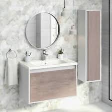 Authentic marble vanity top may exhibit swirling or veining; 32 Bathroom Vanity Tribeca W32 Xh20 Xd18 Weathered Oak Wood Ebay