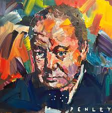 Winston Churchill, original acrylic