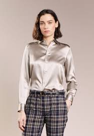 Polo Ralph Lauren Charmeuse Koszula Desert Grey Zalando Pl Fashion Fashion Dresses Charmeuse