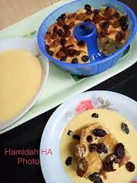 Resepi puding roti kukus mudah ambil masa 20 minit je untuk masak. Puding Roti Kukus Dengan Sos Kastard Cooking Recipes Desserts Roti