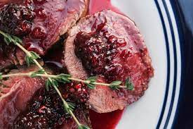 Venison Backstrap With Blackberry Sauce Jess Pryles Recipe Venison Recipes Venison Backstrap Deer Steak Recipes