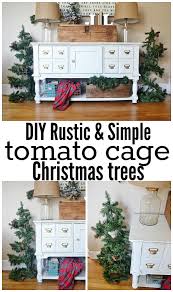 I added a bow and some poinsettias to the tree to give it some pizzazz. Diy Rustic Tomato Cage Christmas Trees Liz Marie Blog