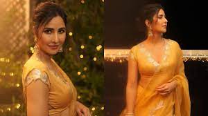 Katrina Kaif's Diwali glamour shines in golden silk lehenga