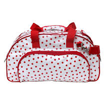 Ikuri Weekender Saunatasche Wasserdicht Sporttasche Schwimmtasche Fur Frauen Reisetasche Aus Wachstuch Umhangetasche Lunares Rotweiss Sporttasche Reisetasche Taschen
