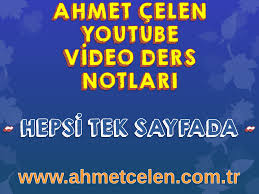 We did not find results for: Youtube Ahmet Celen Video Ders Notlari Ahmet Celen Blog