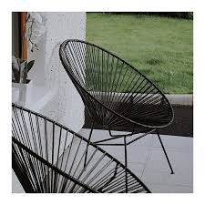 Lounge gartenmöbel aus rattan, polyrattan & holz ✓ gemütliche lounge sofas & sessel für terrasse & garten jetzt bestellen! Schwarzer Gewobener Armando Lounge Stuhl Moderne Gartenstuhle