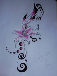 The stargazer lily is associated with purity and elegance, and many symbolic meanings have been ascribed to these lovely night blooms. Pink Lily Tattoo By Jess Wood On Deviantart Stargazer Lily Tattoo Lily Tattoo Star Tattoos