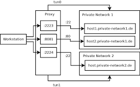 Provide Multiple Vpn Instances Via Ssh Tunnels On Proxy Host Server Fault