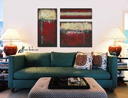 Red Black Aqua Teal Rustic Art Work For Southwest Decor 3 Etsy Eclectic Living Room Design Eclectic Living Room Teal Living Rooms