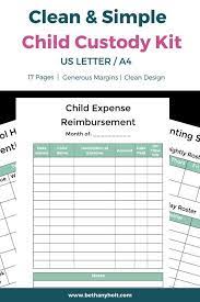 Custody Planner Visitation Planner Divorce Planner Co Parenting Planner Separation Binder Child Visitation Single Parent Printable Parenting Organization Child Custody Co Parenting