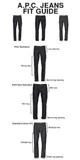 A P C Jeans Fit Guide Jeans Fit Jeans Black Jeans