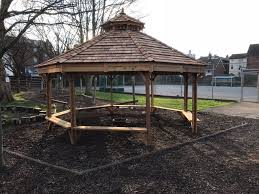 The post custom gazebo with cedar shake roof and fire pit. How To Choose The Right Outdoor Classroom And Shelter Solution For Your School Education Today